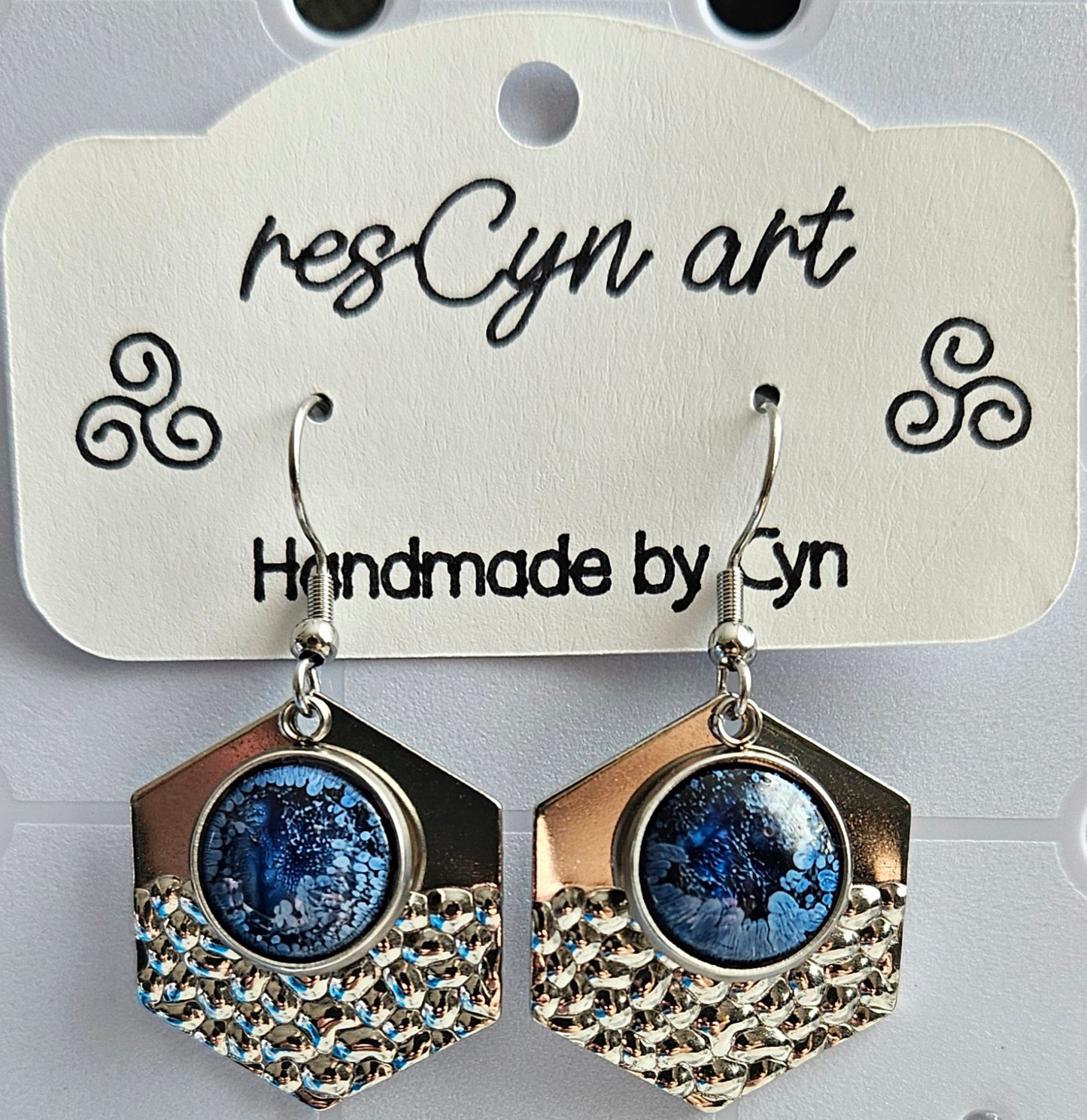 Resin Cabochon Dangle Earrings - Assorted
