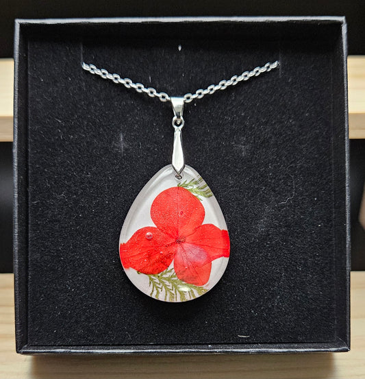 Forever Flowers Resin Pendant Necklace
