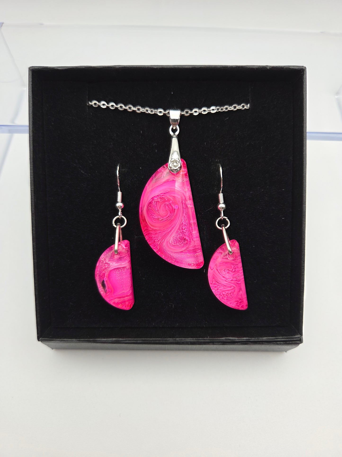 *Pink Petri For A Purpose Collection* Regular Petri Necklace Sets with Dangle Earrings