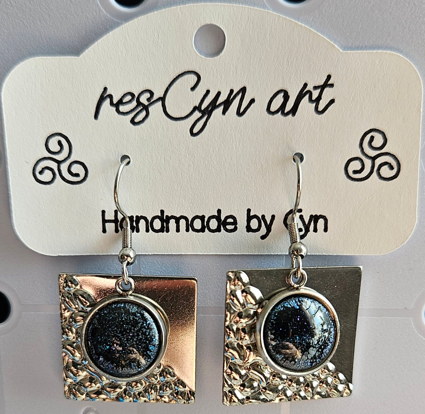 Resin Cabochon Dangle Earrings - Assorted