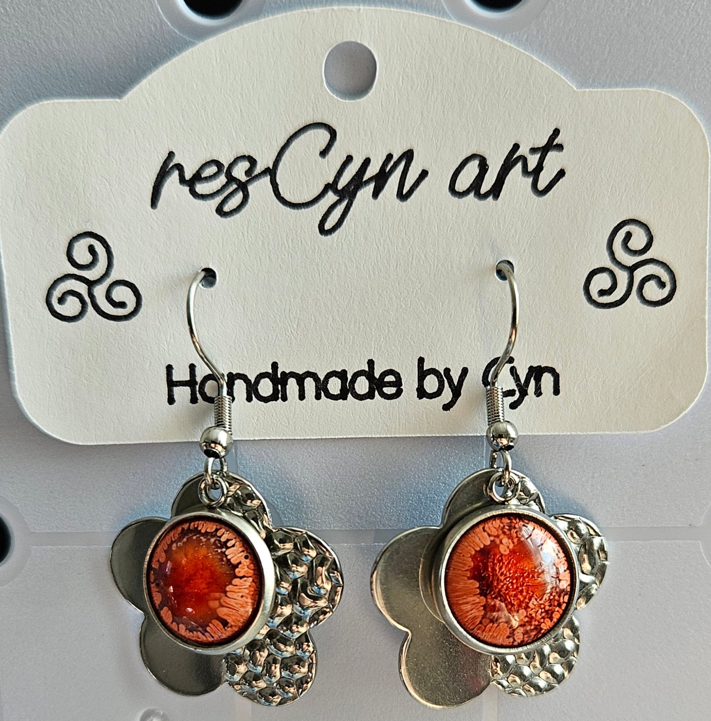 Resin Cabochon Dangle Earrings - Assorted