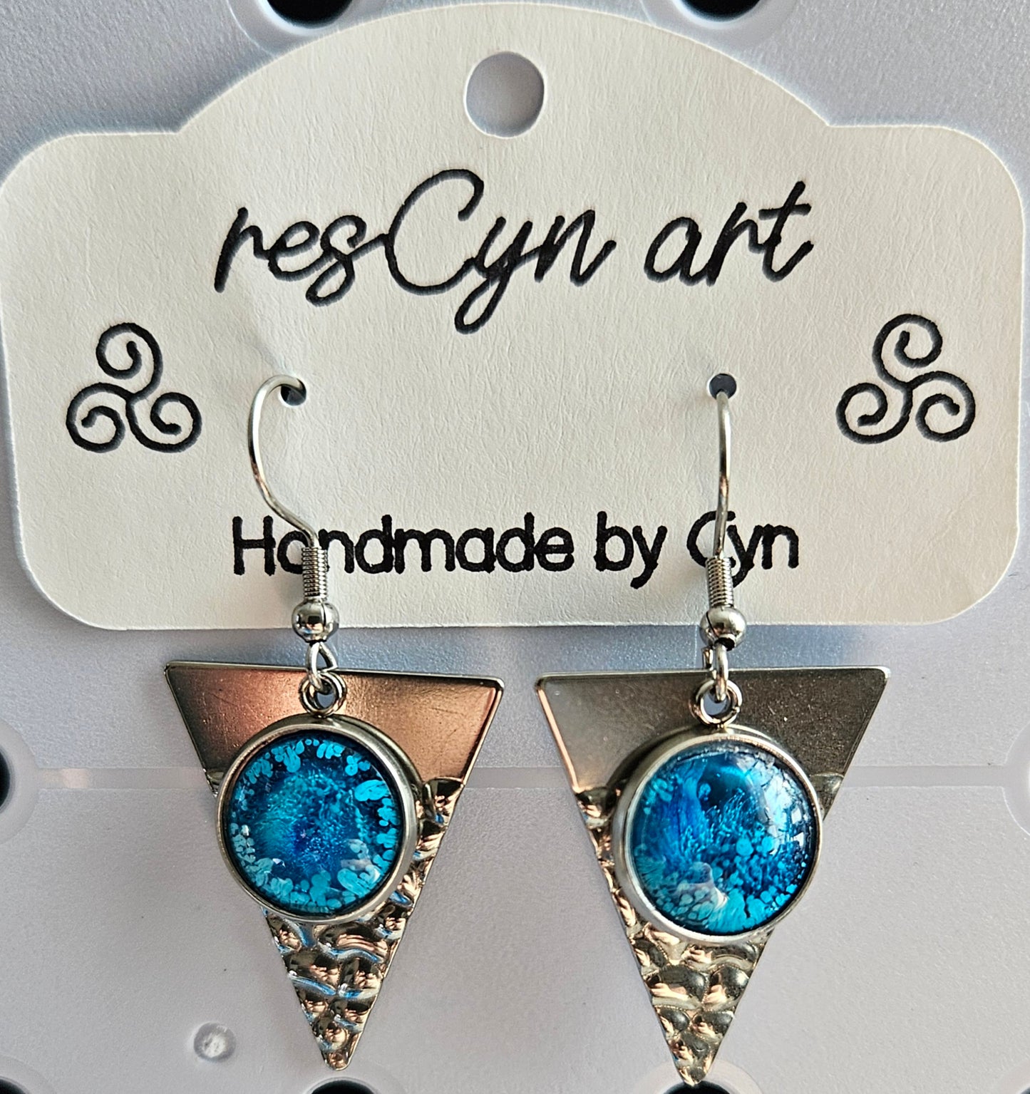 Resin Cabochon Dangle Earrings - Assorted