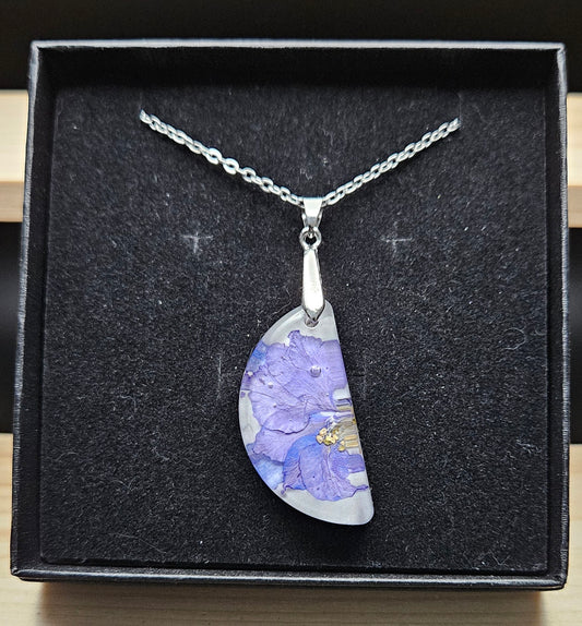 Forever Flowers Resin Pendant Necklace