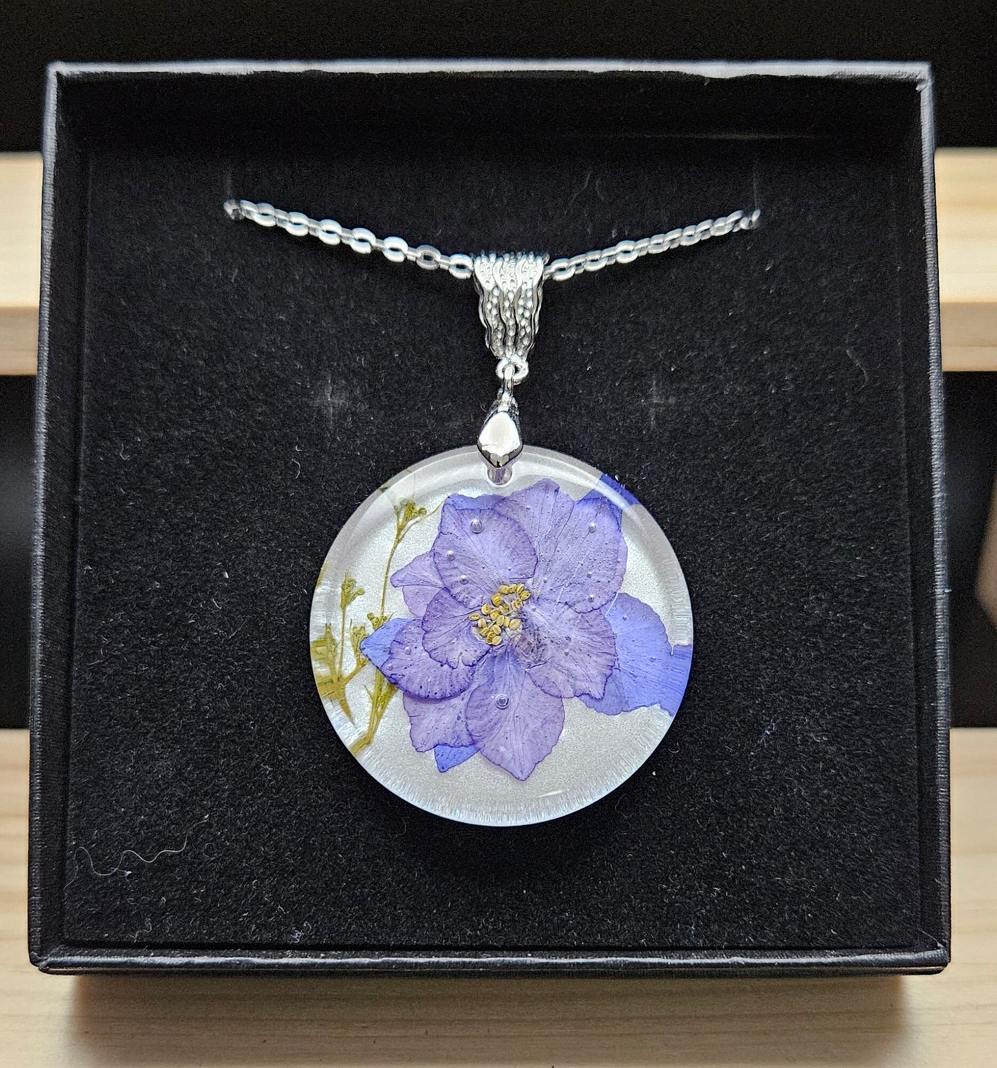 Forever Flowers Resin Pendant Necklace