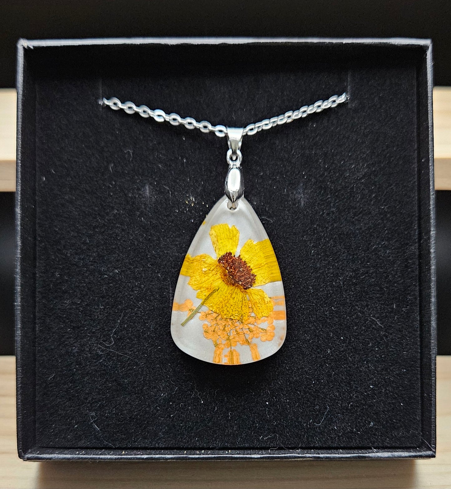 Forever Flowers Resin Pendant Necklace