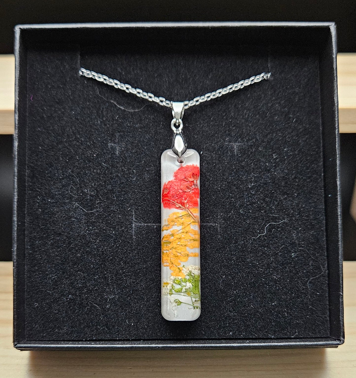 Forever Flowers Resin Pendant Necklace