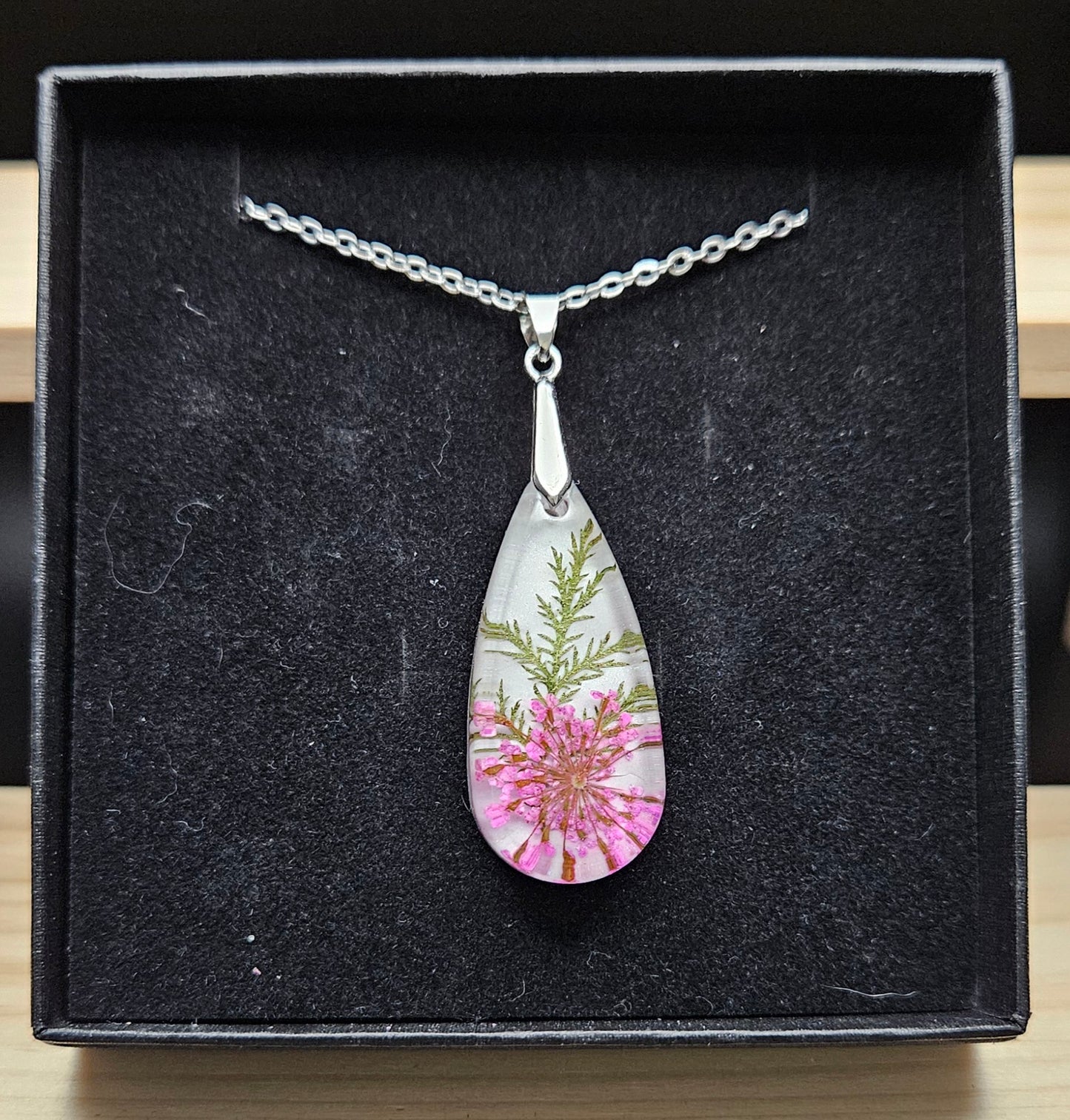 Forever Flowers Resin Pendant Necklace