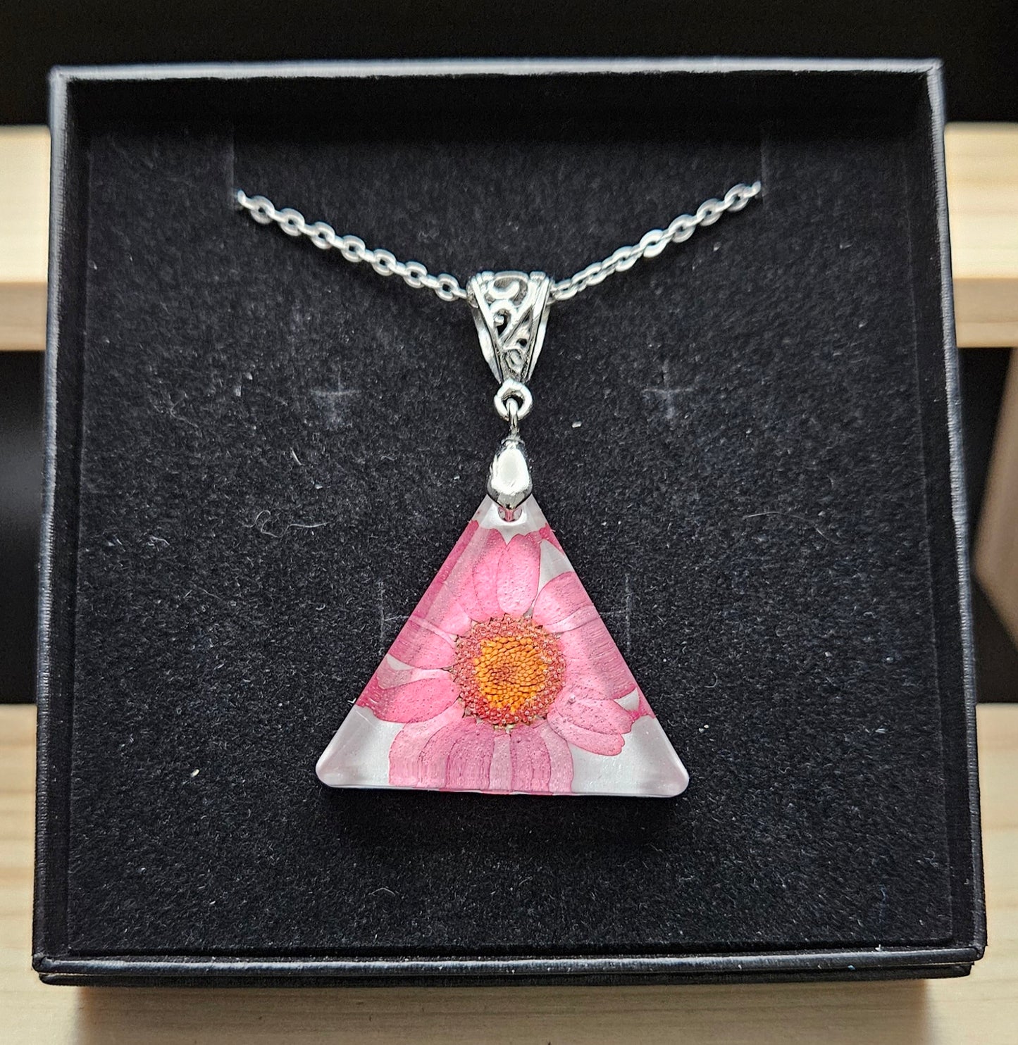 Forever Flowers Resin Pendant Necklace