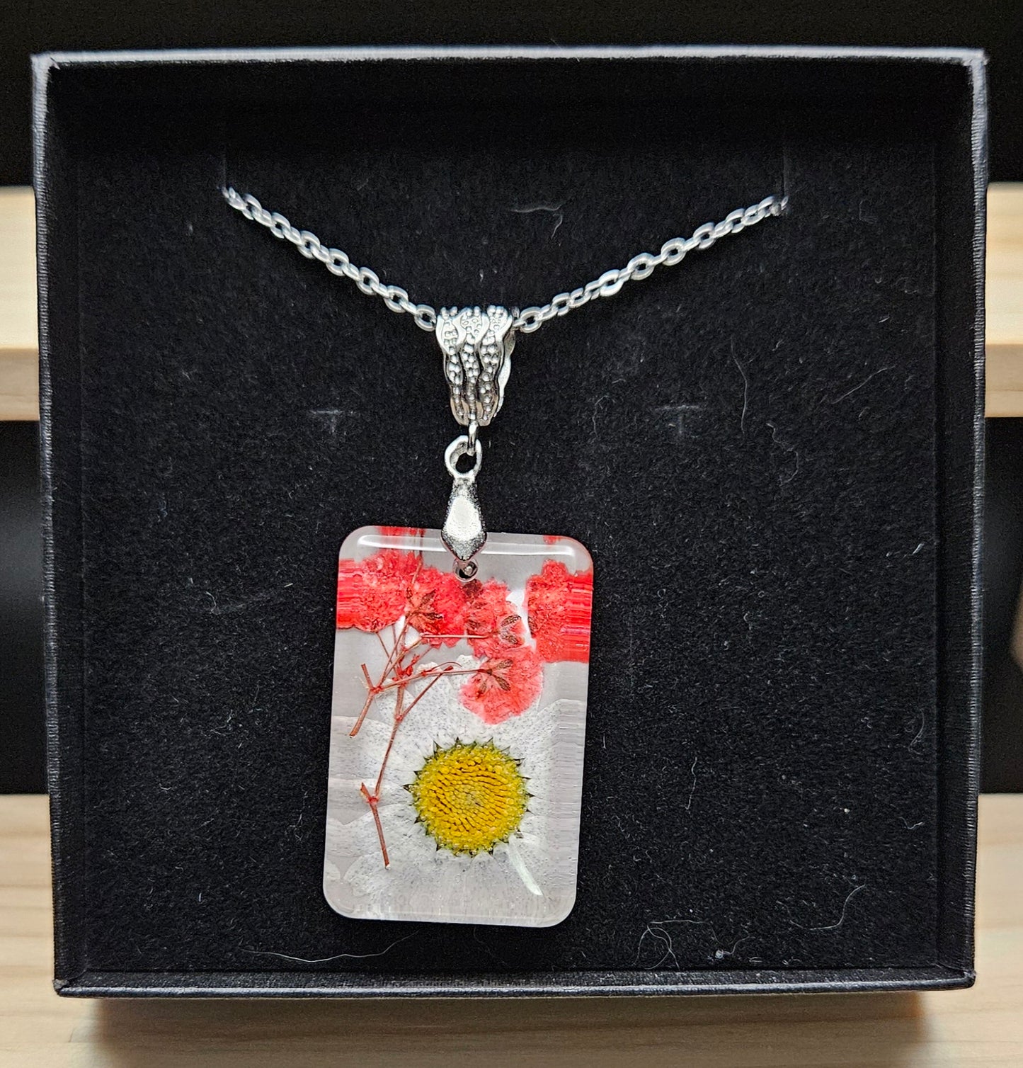 Forever Flowers Resin Pendant Necklace