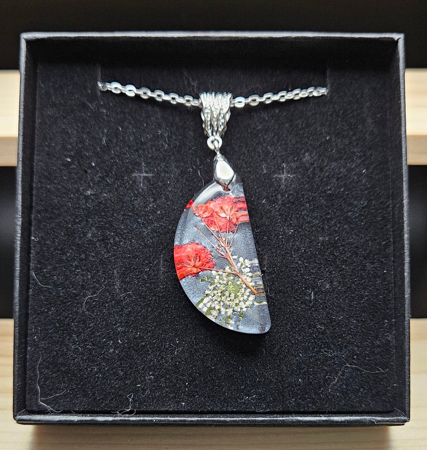 Forever Flowers Resin Pendant Necklace