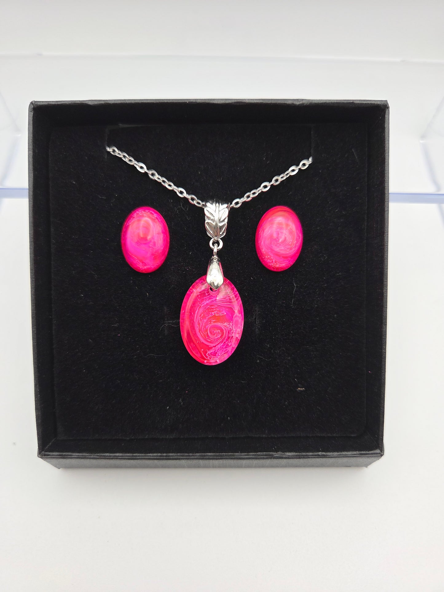 *Pink Petri For A Purpose Collection* Petite Petri Necklace Sets with Stud Earrings