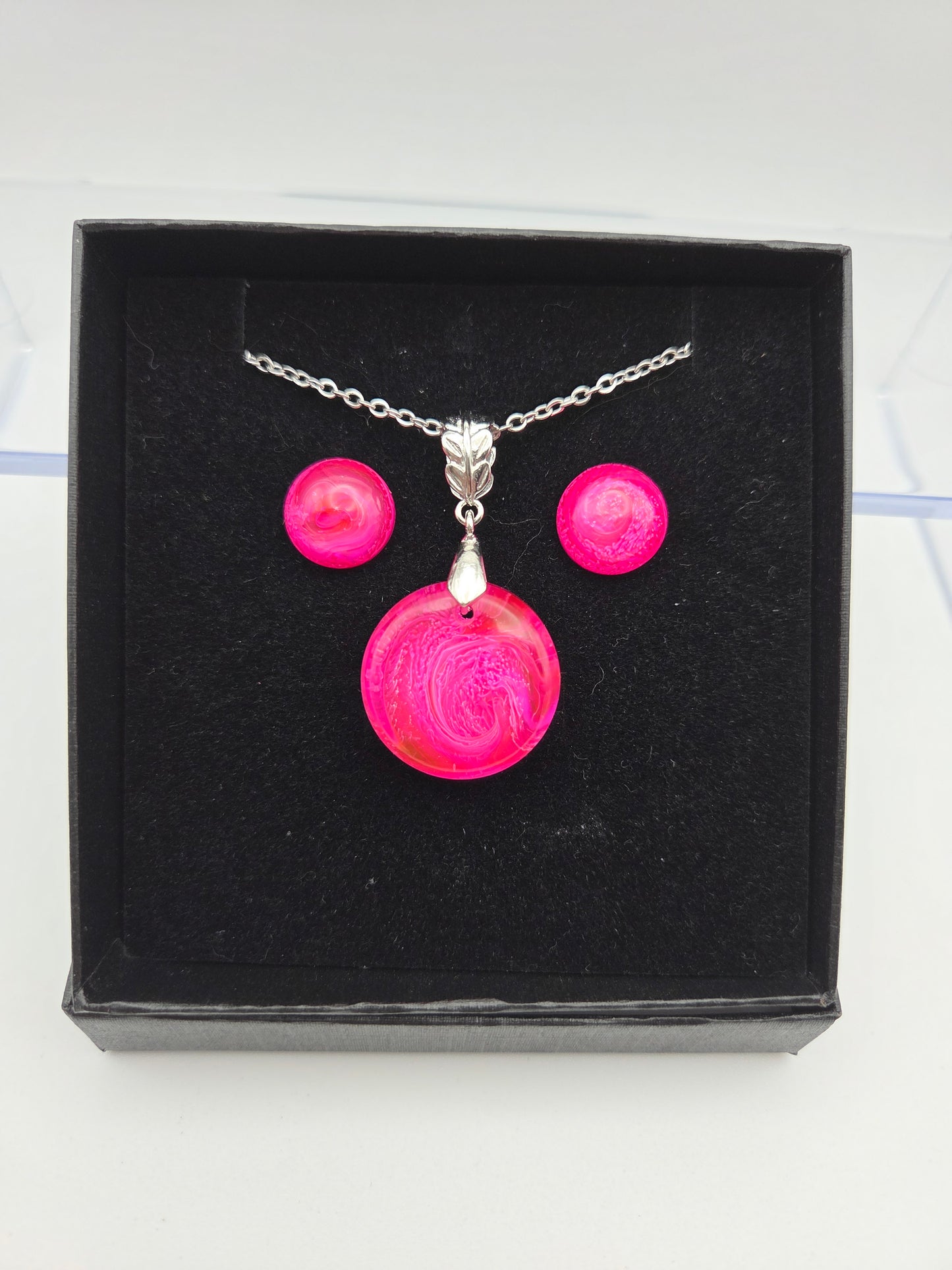 *Pink Petri For A Purpose Collection* Petite Petri Necklace Sets with Stud Earrings
