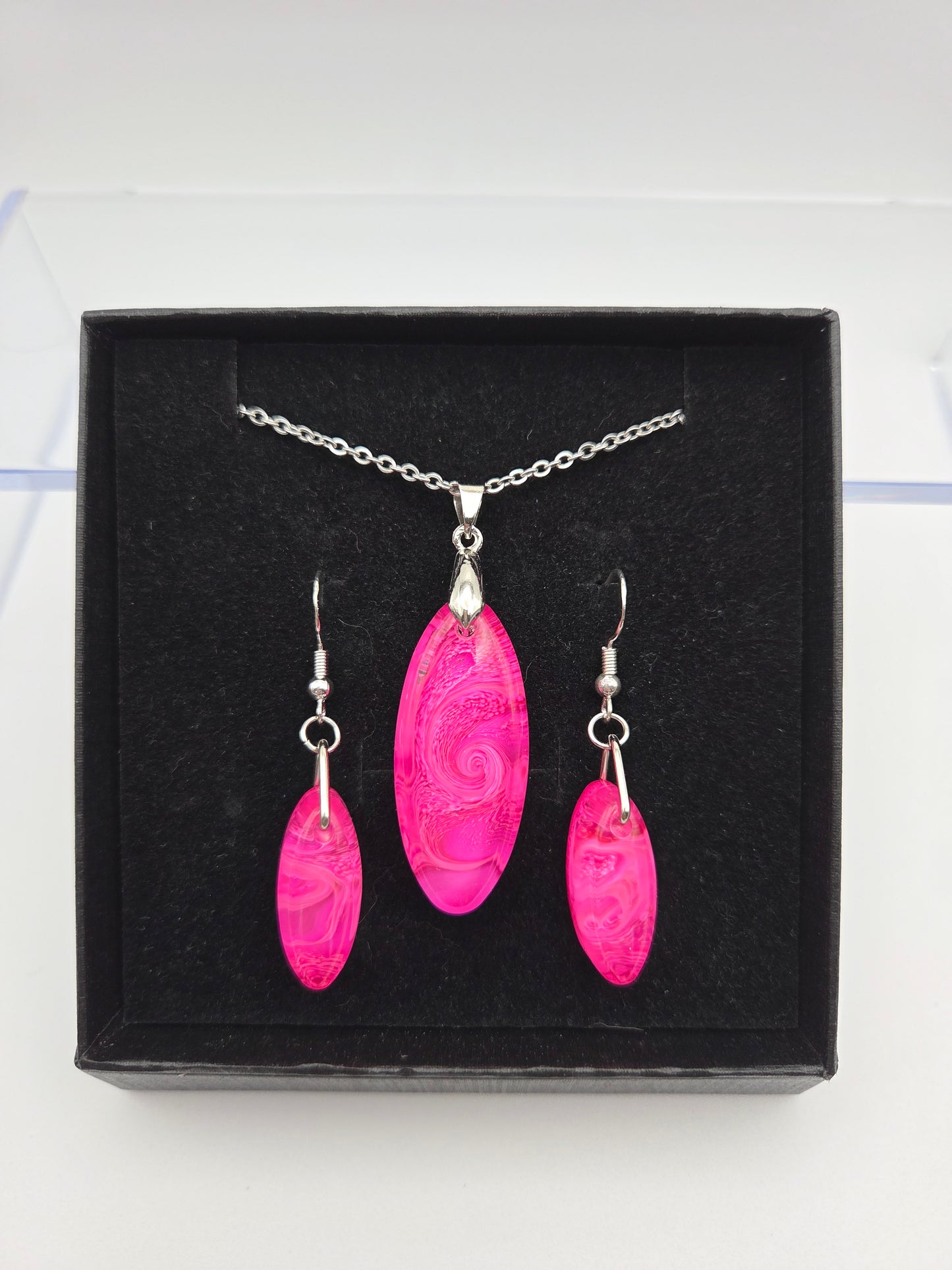 *Pink Petri For A Purpose Collection* Regular Petri Necklace Sets with Dangle Earrings