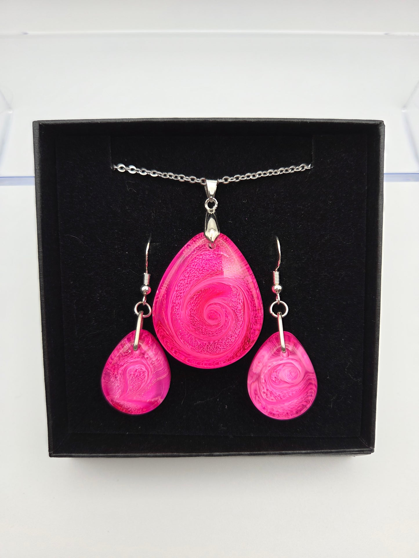 *Pink Petri For A Purpose Collection* Regular Petri Necklace Sets with Dangle Earrings
