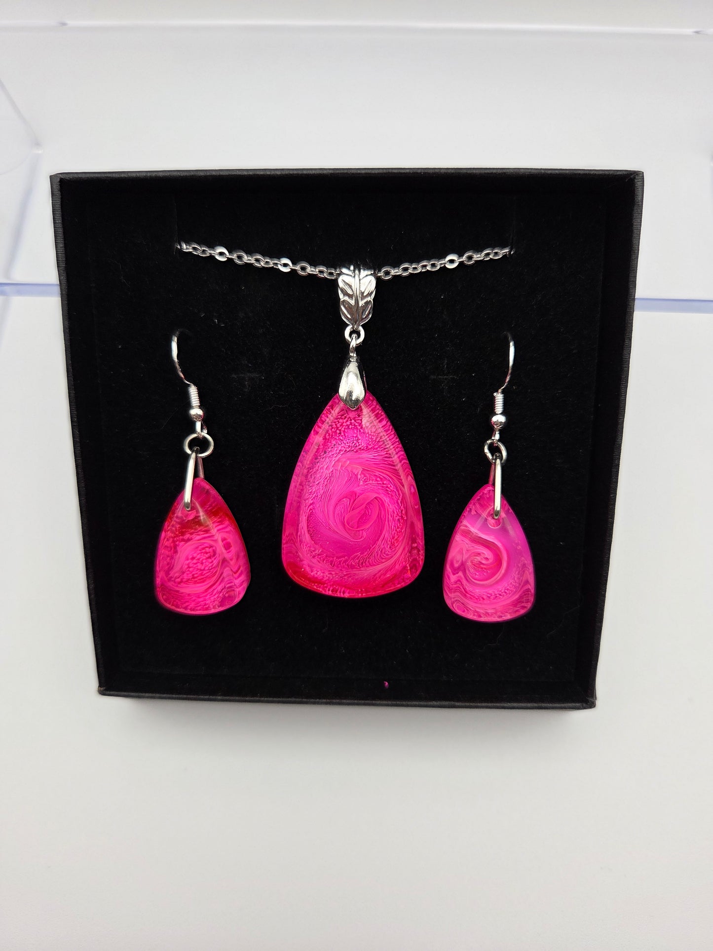 *Pink Petri For A Purpose Collection* Regular Petri Necklace Sets with Dangle Earrings