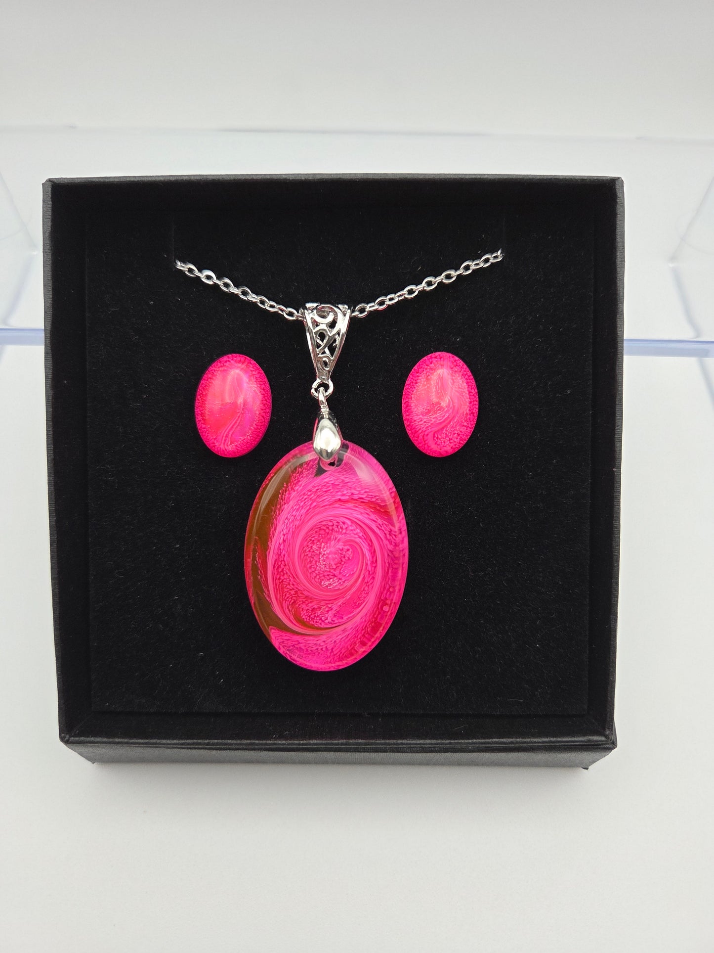 *Pink Petri For A Purpose Collection* Regular Petri Necklace Sets with Stud Earrings