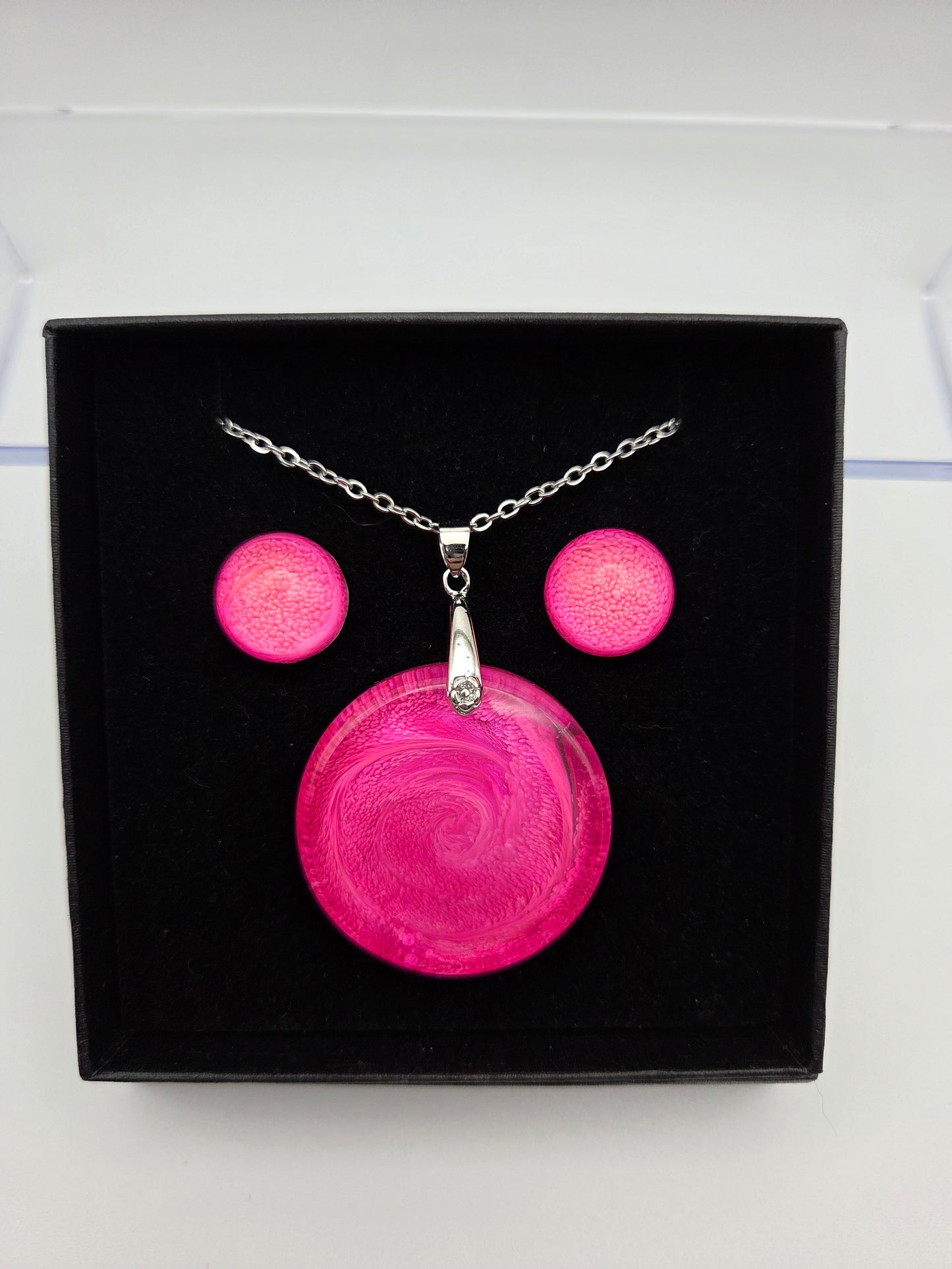 *Pink Petri For A Purpose Collection* Regular Petri Necklace Sets with Stud Earrings