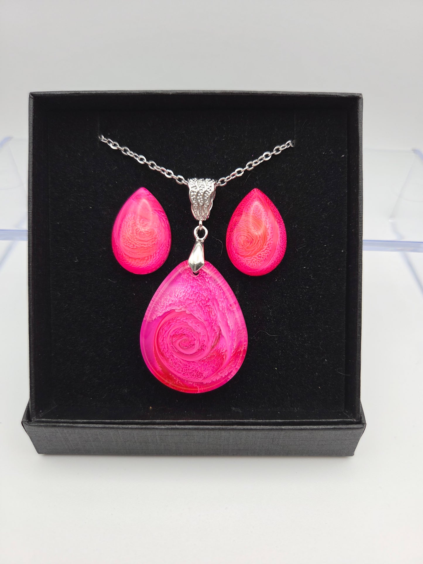 *Pink Petri For A Purpose Collection* Regular Petri Necklace Sets with Stud Earrings